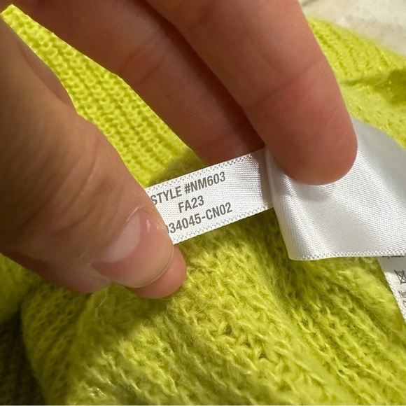 NWOT Madewell ribbed crewneck sweater heather citron - Picture 5 of 5